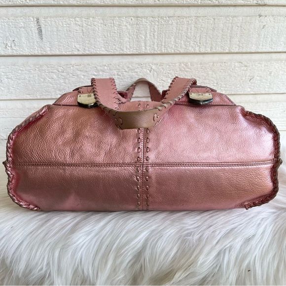 MICHAEL KORS Metallic Pink Western Gma Bedford Mercer Fulton Tote Handbag - Picture 7 of 10